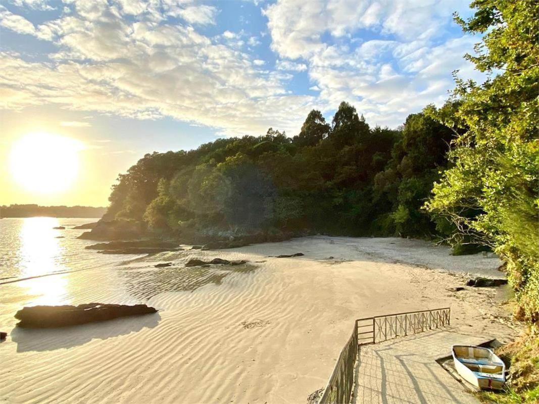 Casa Con Jardin En La Playa De Almieiras Villa Fene Exteriör bild